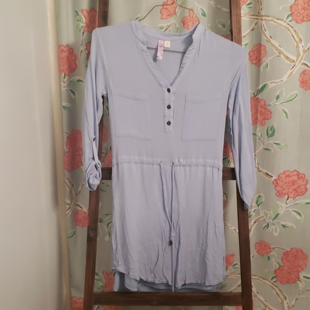Sheer baby blue dress